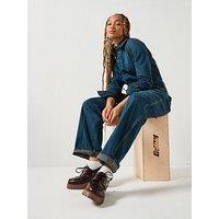 Wrangler Western Coverall Jumpsuit - Rustic Rinse - Blue
