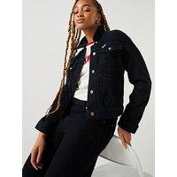 Wrangler Heritage Denim Jacket - Cobalt Crush - Black