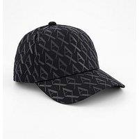 Armani Exchange All Over Monogram Cap - Black