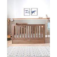 Tutti Bambini Modena Oak Cot Bed With Drawer, Cot Top Changer And Mattress