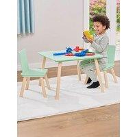 Liberty House Kids Table And Two Chairs Set Green