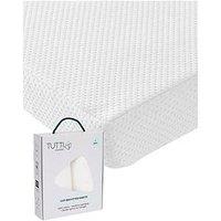 Tutti Bambini Natural Coir Cot Bed Mattress (140 X 70Cm) With Free 2 Pack Essential White Fitted Sheets