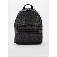 Armani Exchange Liam Monogram Pu Backpack - Black