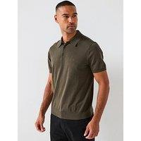 Armani Exchange Maglia Knitted Short Sleeve Polo Shirt - Green