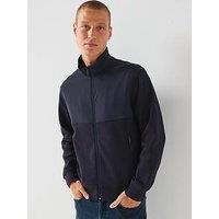 Armani Exchange Mix Media Track Top - Navy