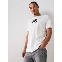 Armani Exchange Ax Flocked Logo T-Shirt - Off White