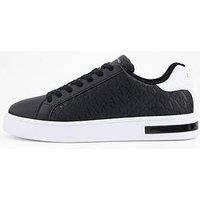 Armani Exchange Monogram Pu Trainers - Black