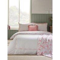 Catherine Lansfield Bow Embroidery Duvet Set