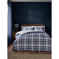Catherine Lansfield Cosy Sherpa Check Duvet Set - Blue