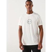 Armani Exchange Circle Ax Logo T-Shirt - Off White
