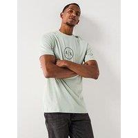 Armani Exchange Circle Ax Logo T-Shirt - Light Green