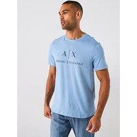 Armani Exchange Logo T-Shirt - Light Blue