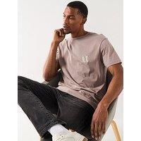 Armani Exchange Icon Project Left Chest Logo T-Shirt - Beige