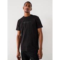 Armani Exchange 3D Ny Milan Logo T-Shirt - Black