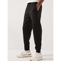Armani Exchange Gold Box Logo Joggers - Black