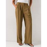 Style Cheat Khaki Pinstripe Trouser - Green