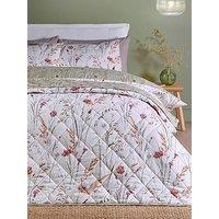 Catherine Lansfield Brushed Cotton Cotton Grasmere Floral Bedspread 200X220Cm