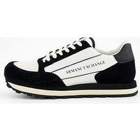Armani Exchange Osaka Tape Logo Trainers - White/Black