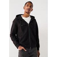 Armani Exchange Western Zip Through Hoodie - Black