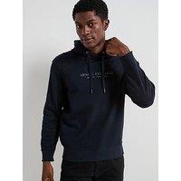 Armani Exchange 3D Ny Milan Logo Overhead Hoodie - Navy