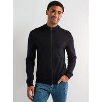 Armani Exchange Zip Knitted Cardigan - Navy