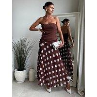 Style Cheat Spot Pleated Dress - Multi
