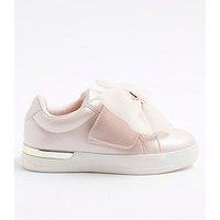 River Island Older Girls Organza Bow Trainers - Pink