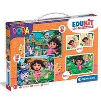 Clementoni Dora The Explorer Edukit 4-In-1 Puzzle & Games Set