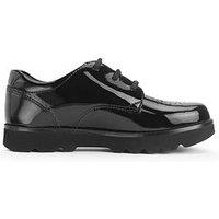 Start-Rite Girls' Luna Patent Lace-Up School Shoes - Black