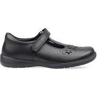 Start-Rite Star Jump Girls & Leather T Bar Rip Tape School Shoes - Black