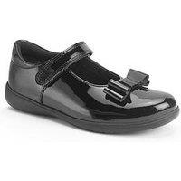 Start-Rite Bella Girls & Patent Mary Jane Bow Rip Tape School Shoes - Black