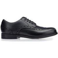 Start-Rite Brogue Primary & Leather Kids Lace Up School Shoes - Black