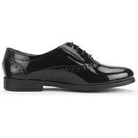 Start-Rite Hermione Girls & Patent Closed Lace Up School Shoes - Black