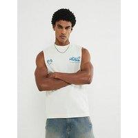 River Island Circuit De Croix Graphic T-Shirt - White