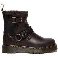 Dr Martens Anistone Harness Ankle Boot Crazy Horse - Dark Brown