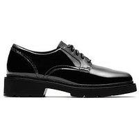 Clarks Lauryl Lace Patent Shoes - Black