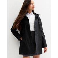 New Look 915 Girls Hooded Unlined Jacket - Black