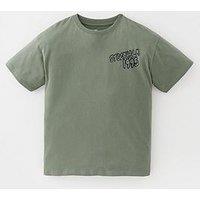The Very Collection Back Print Graffiti City Single T-Shirt - Green