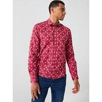 Only & Sons Christmas Printed Novelty Shirt - Red