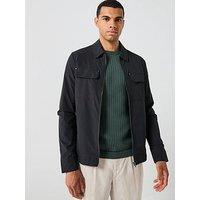 River Island Defined Muscle Fit Shacket - Black