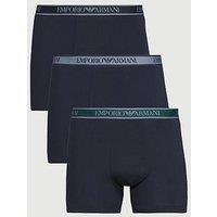 Emporio Armani Bodywear 3 Pack Boxer Shorts - Dark Blue