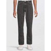 River Island Straight Fit Washed Jean - Black