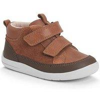 Start-Rite Rove Double Rip Tape Kids Tan Leather/Suede Causal First Boots