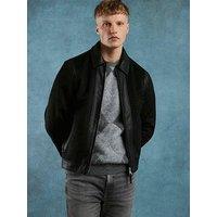 River Island Suedette Pu Collar Jacket - Black