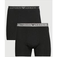 Emporio Armani Bodywear 2 Pack Endurance Boxer Shorts - Black