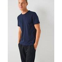 Emporio Armani Bodywear Taped Crew Neck Lounge T-Shirt - Navy
