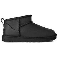 Ugg Classic Ultra Mini Leather Boots - Black