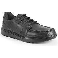 Start-Rite Cadet & Leather Senior Boys Lace Up Mocassin School Shoes - Black