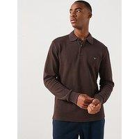 Emporio Armani Bodywear Iconic Piquet Polo Shirt - Dark Brown