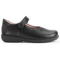 Start-Rite Emily Girls Rip Tape Mary Jane & Leather First School Shoes - Black
